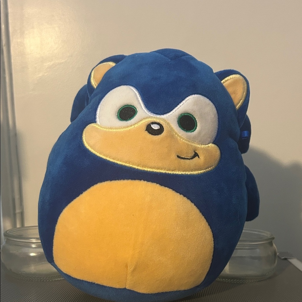 Sonic the hedgehog Squishmallows Blue and Yellow Stuffed Animal